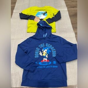 Boys10-12-Bundle Of 2 LS Shirt Hoodie- Gap/Sonic